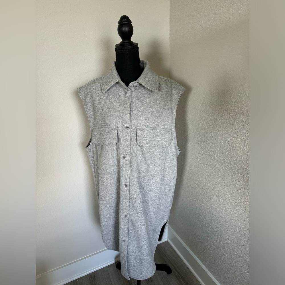 Women’s H&M Heather Grey Sleeveless Trench coat